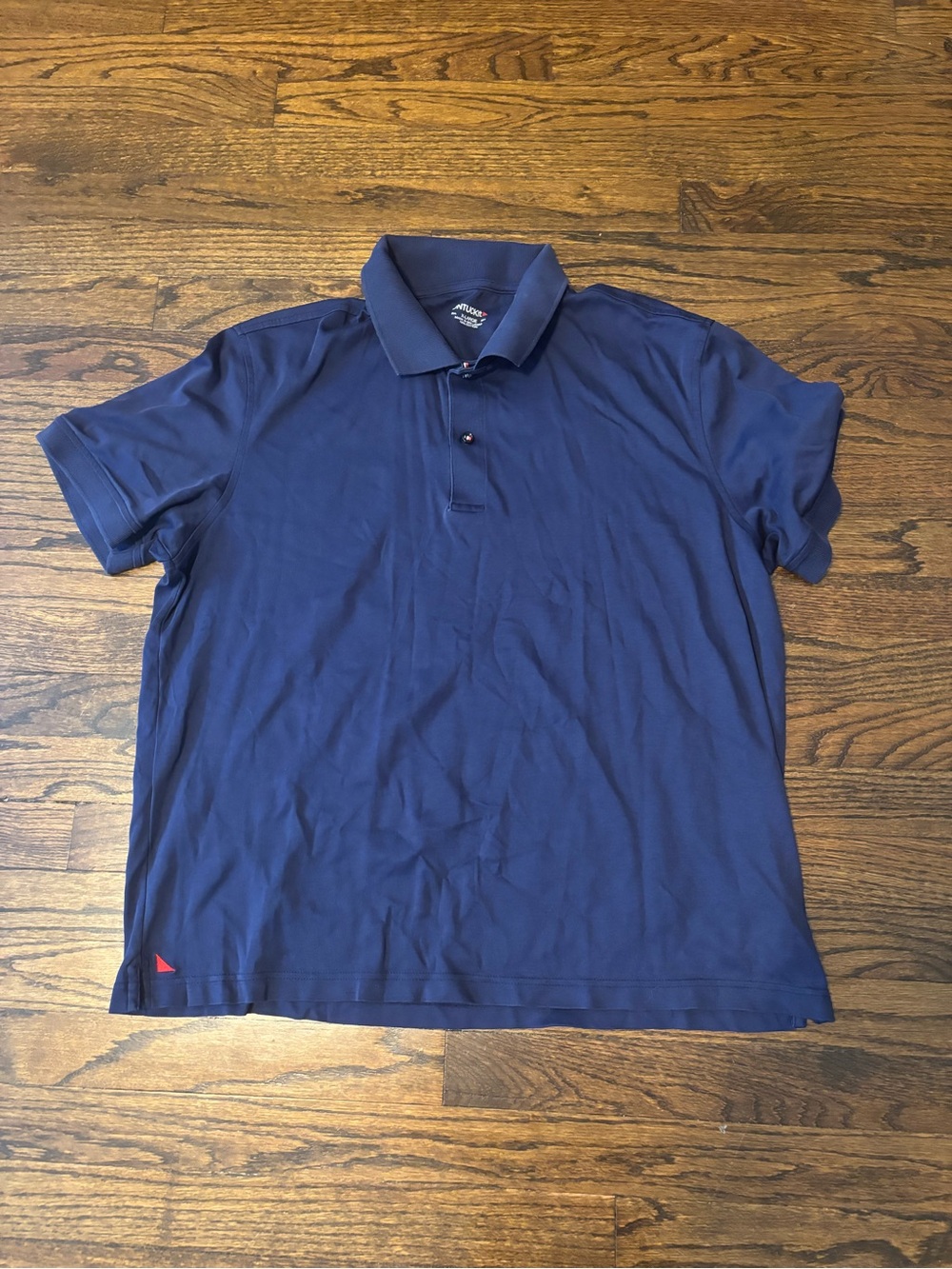 Untuck It Navy Blue Cotton Casual Office Button Up Polo XL